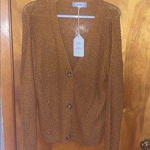 Gold cardigan!